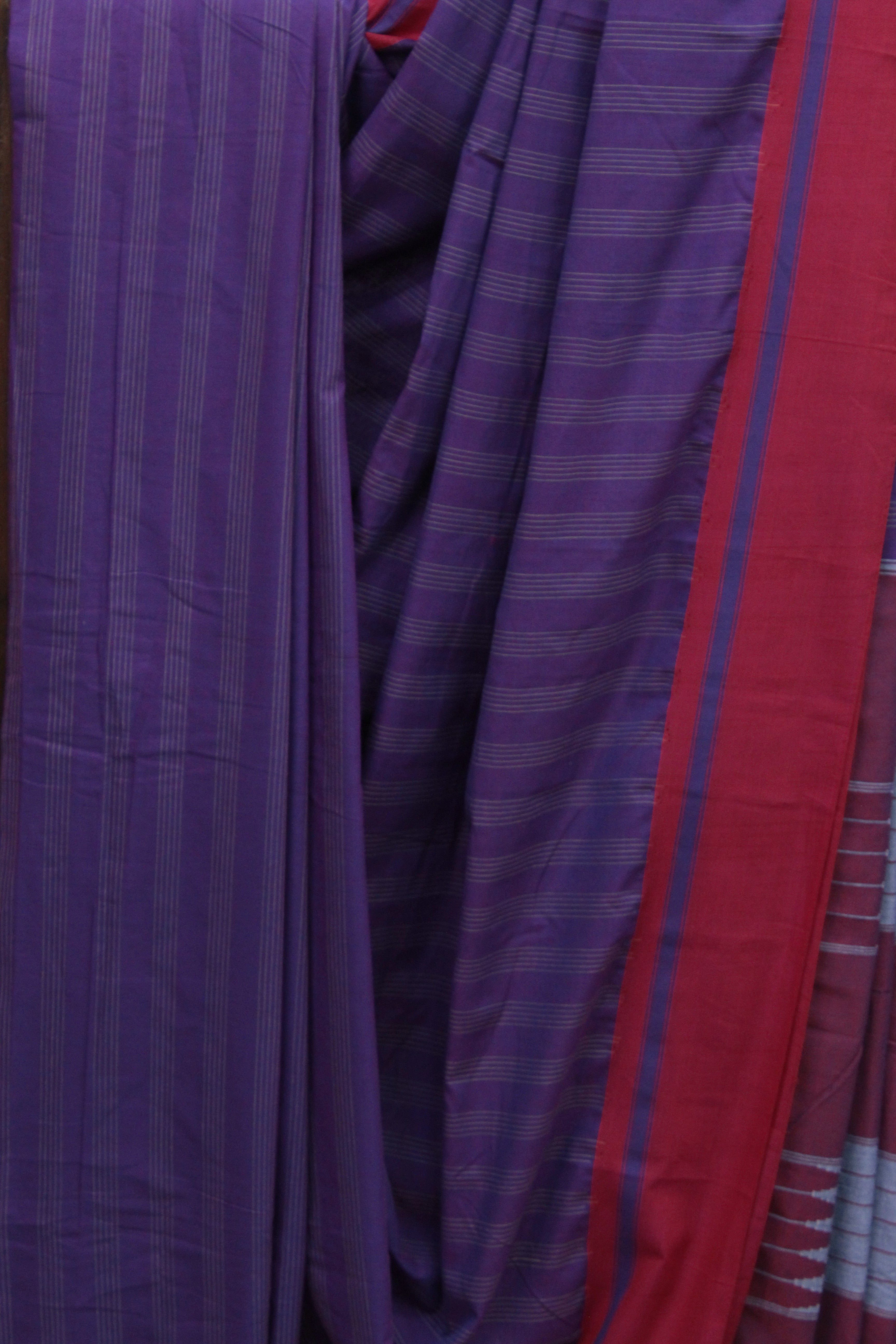 Purple Cotton Ilkal Saree - SRPCIS556