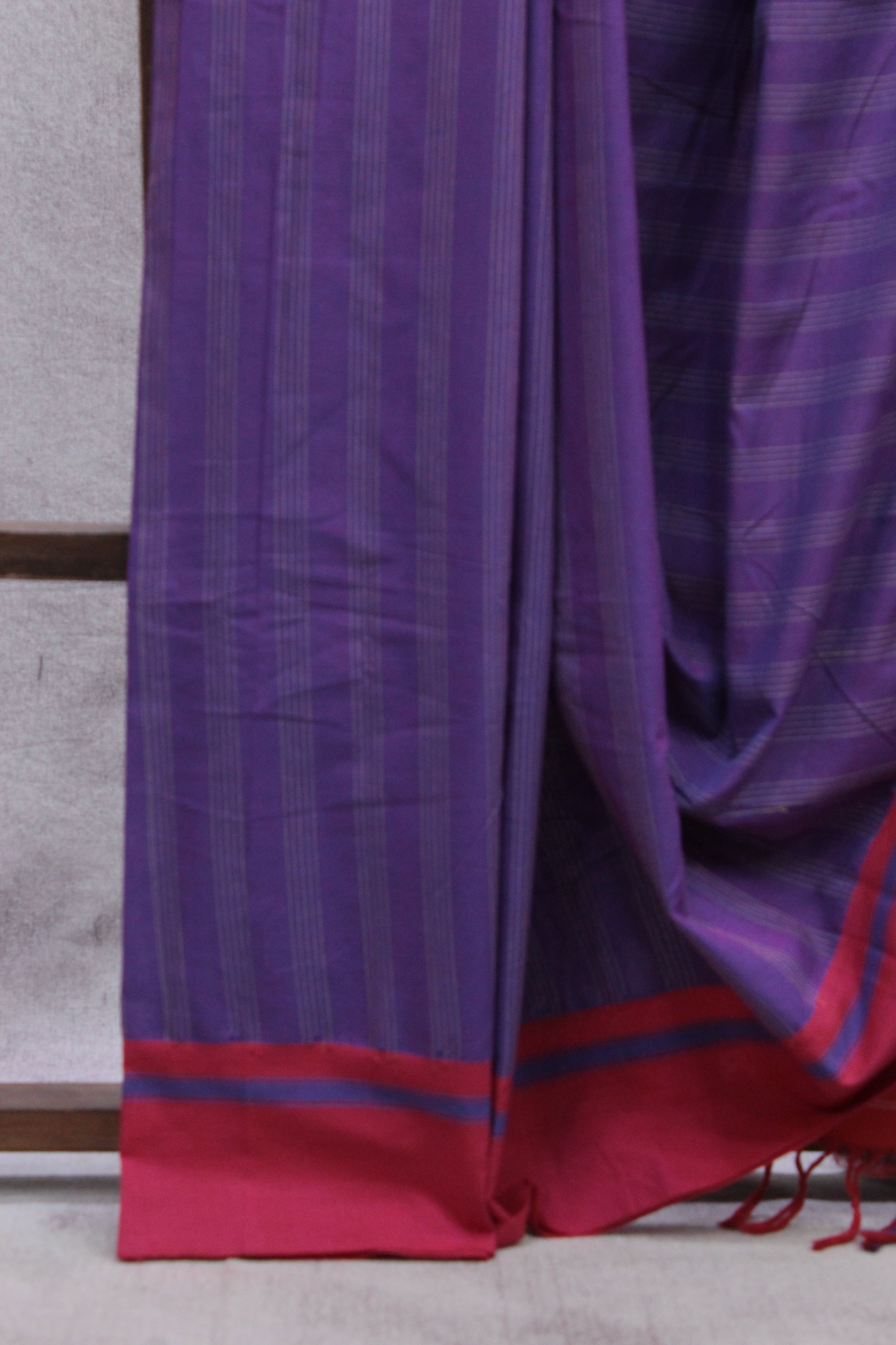 Purple Cotton Ilkal Saree - SRPCIS556