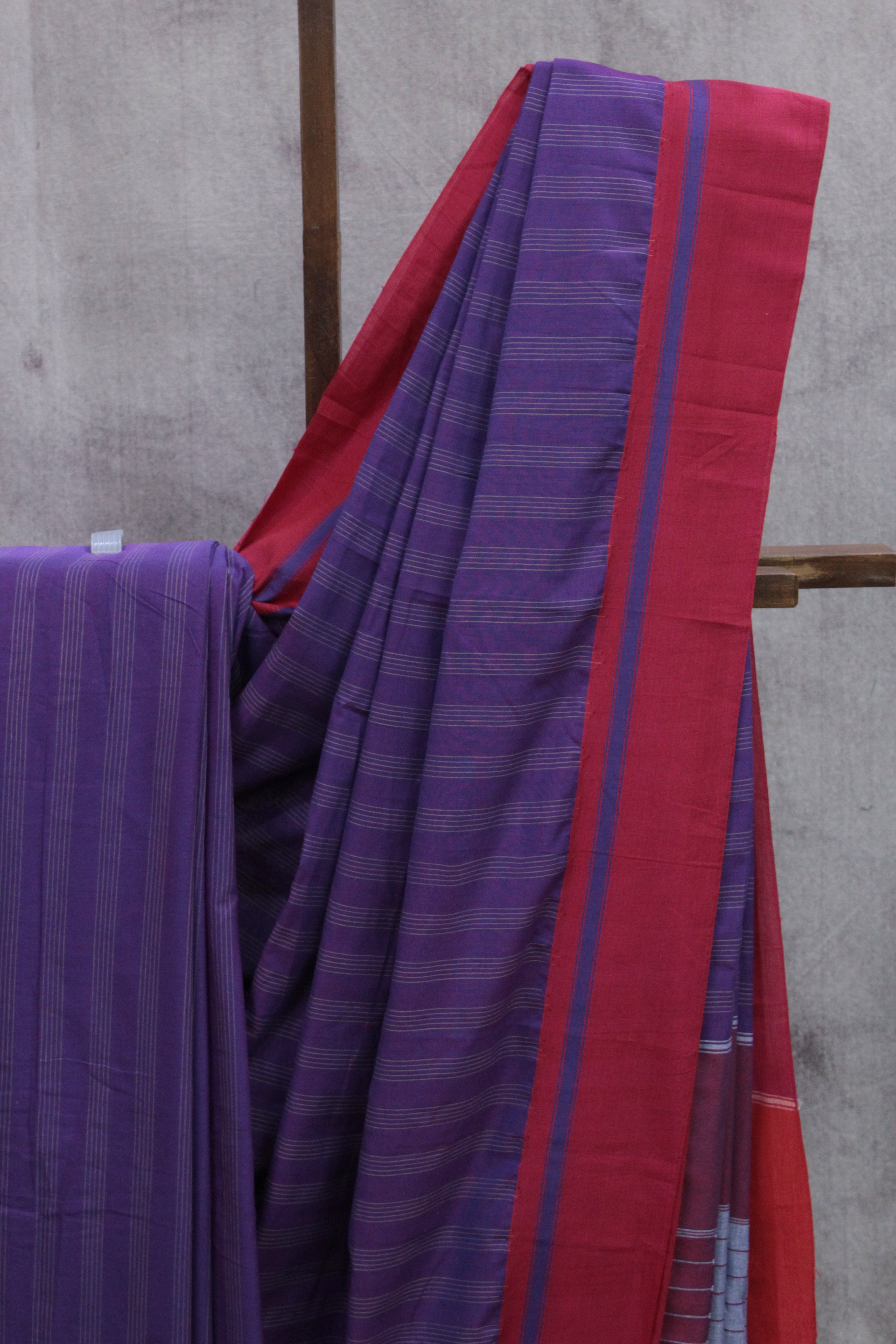 Purple Cotton Ilkal Saree - SRPCIS556