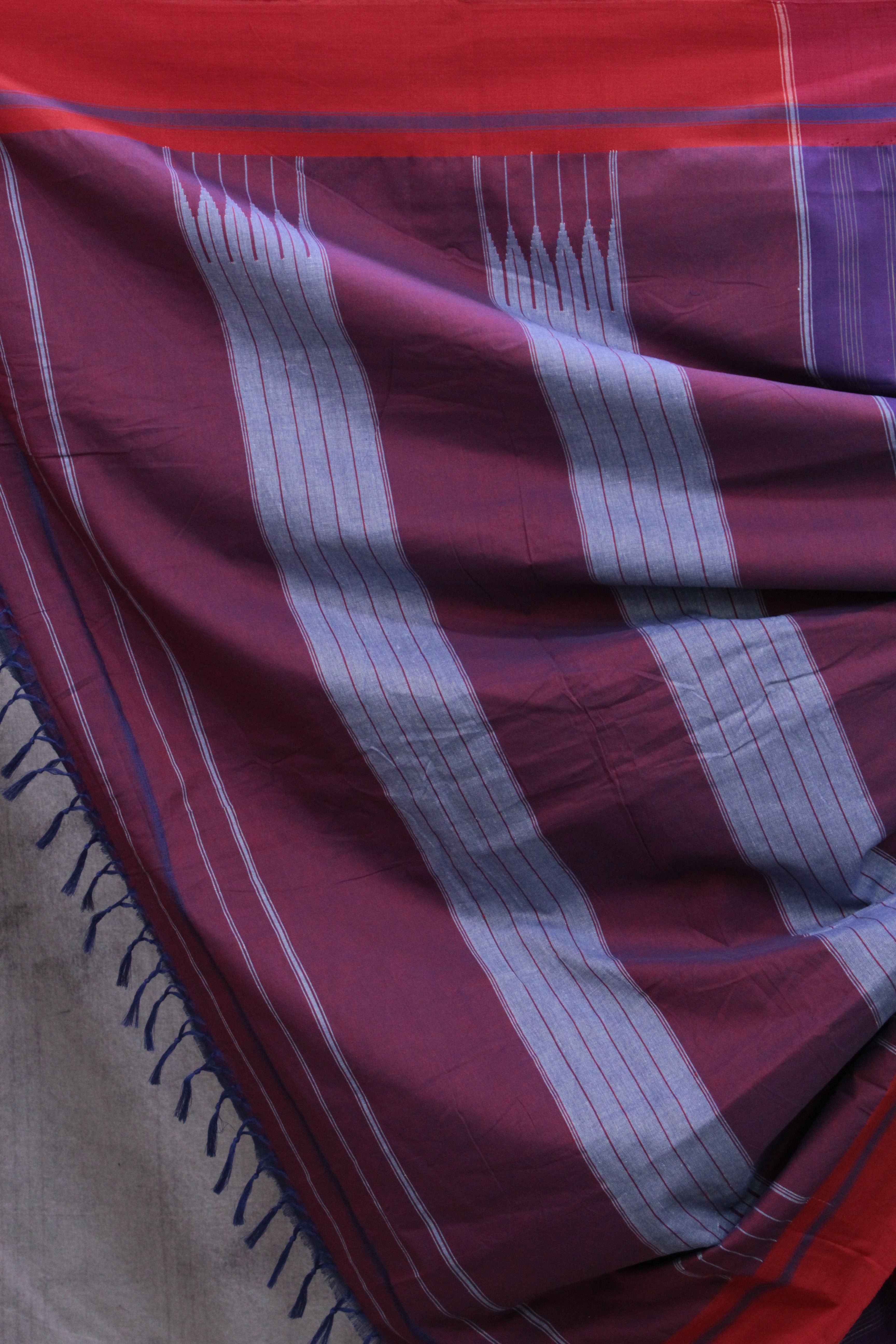 Purple Cotton Ilkal Saree - SRPCIS556
