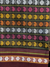 Black-Green Hathi Mor Khun Saree - SRBGHMKS36