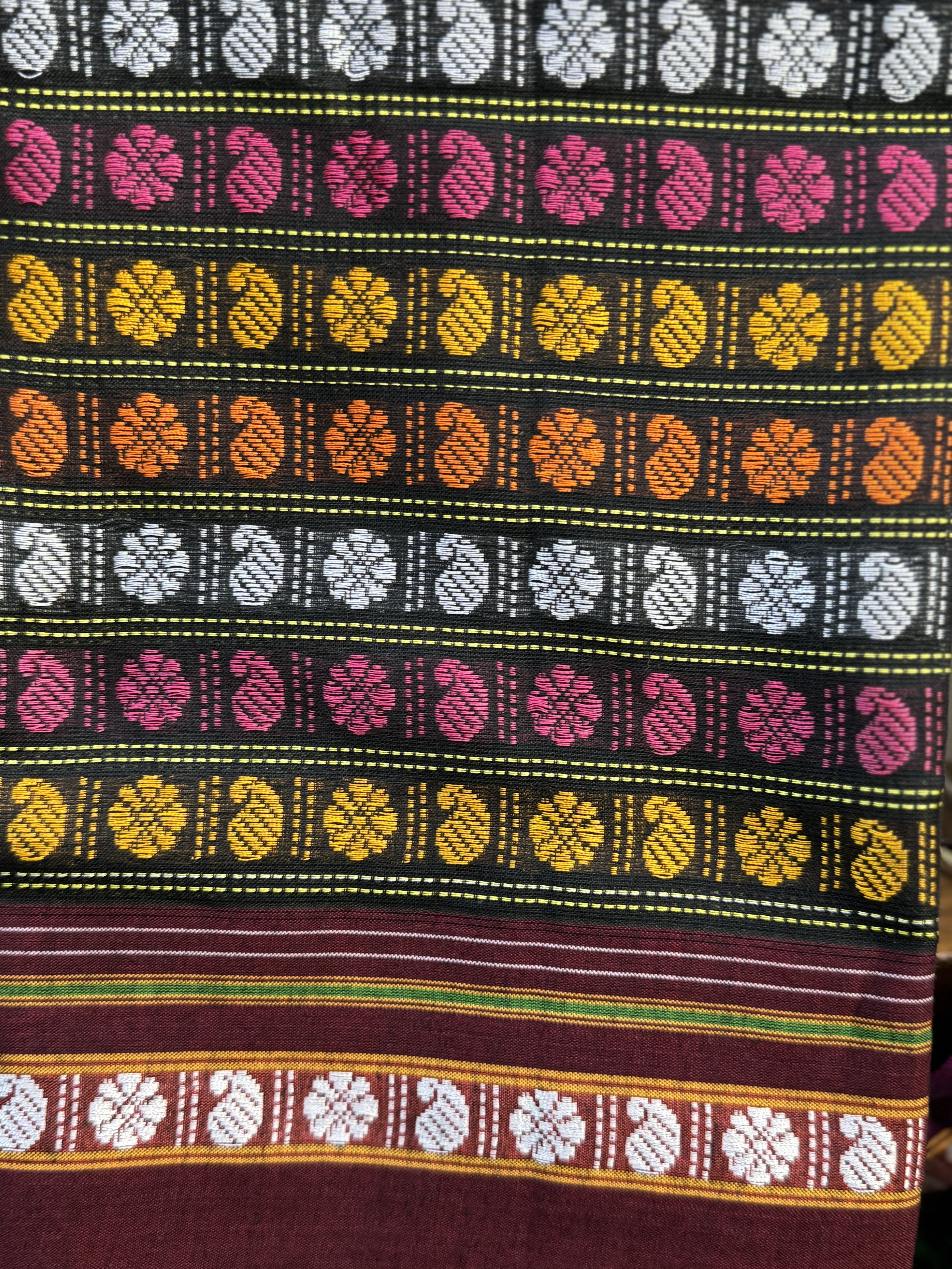 Black-Green Hathi Mor Khun Saree - SRBGHMKS36