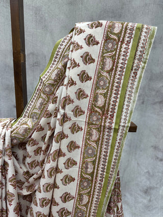 Beige HBP Cotton Saree - SRBCS1496