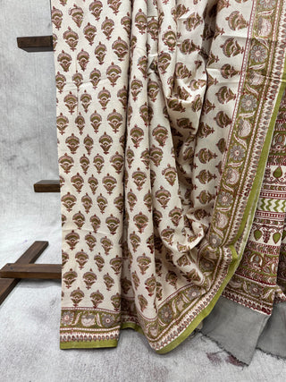 Beige HBP Cotton Saree - SRBCS1496