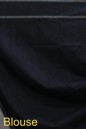 Black-White Pochampalli Cotton Ikat Saree - SRBWPCIS331