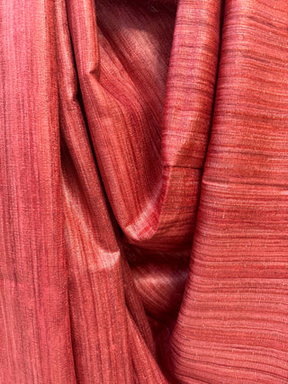 Red Ghicha Tussar Silk Saree-SRRGTSS504