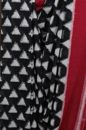 Black Pochampalli Cotton Ikat Saree - SRBPCIS370