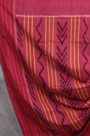 Kakhi Brown Pochampalli Cotton Ikat Saree - SRKBPCIS371