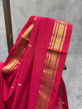 Red Cotton Paithani Saree - SRRCPS368