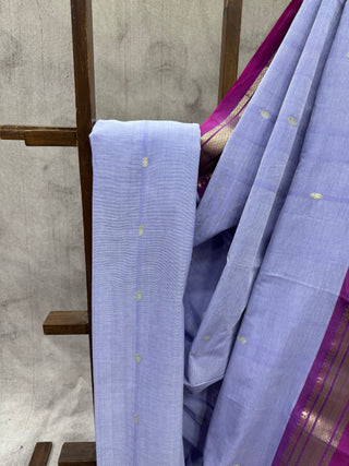 Lavender Cotton Paithani Saree-SRLCPS358