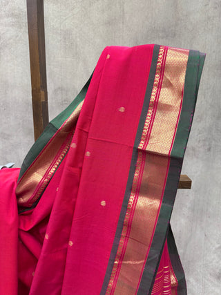 Pink Cotton Paithani Saree - SRRCPS370