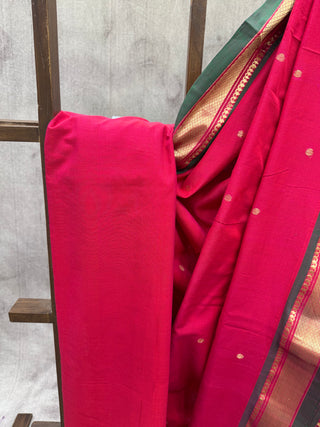 Pink Cotton Paithani Saree - SRRCPS370