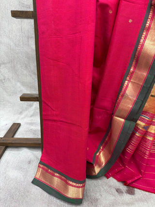 Pink Cotton Paithani Saree - SRRCPS370