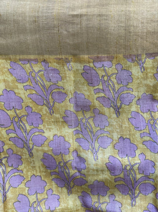 Mauve Tussar Silk Saree-SRMTSS493