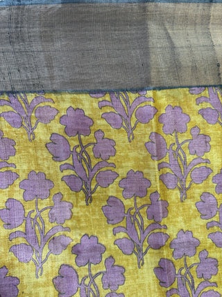 Mauve Tussar Silk Saree-SRMTSS494