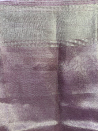 Lilac Tissue Tussar Silk Saree-SRLTTSS3