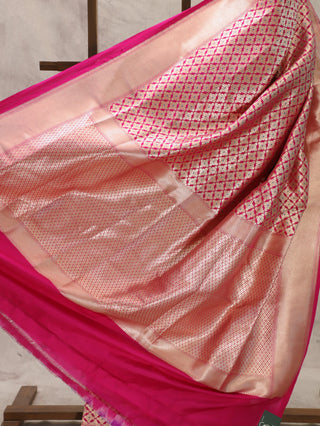 Rani Pink Banarasi Silk Saree-SRRPBSS171