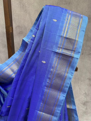 Light Blue Silk Paithani Saree - SRLBSPS446