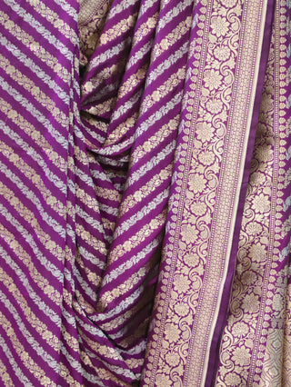 Purple Banarasi Silk Saree-SRPBSS169