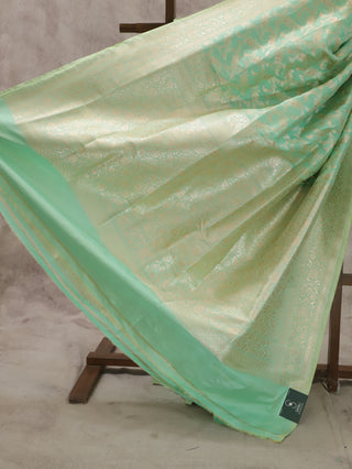 Pista Green Banarasi Silk Saree-SRPGBSS178