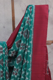 Green Pochampalli Cotton Ikat Saree - SRGPCIS358