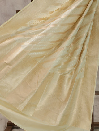 Cream Banarasi Silk Saree-SRCBSS167