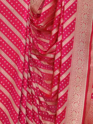 Rani Pink Banarasi Silk Saree-SRRPBSS177