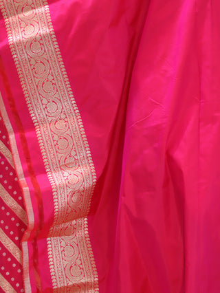 Rani Pink Banarasi Silk Saree-SRRPBSS177