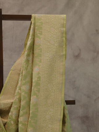 Moss Green Banarasi Silk Saree-SRMGBSS176