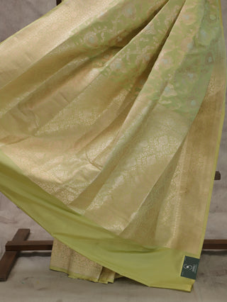 Moss Green Banarasi Silk Saree-SRMGBSS176