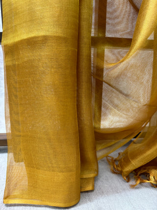 Golden Tissue Tussar Silk Saree-SRGTTSS18