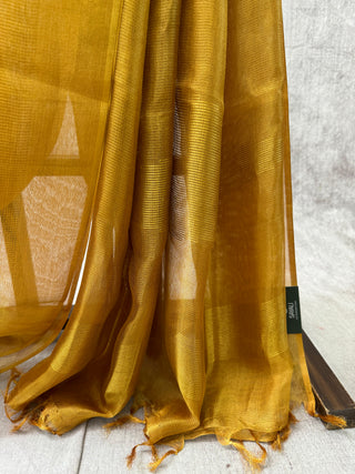 Golden Tissue Tussar Silk Saree-SRGTTSS18