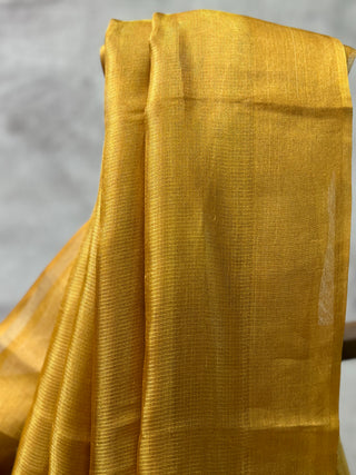 Golden Tissue Tussar Silk Saree-SRGTTSS18