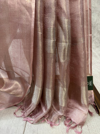 Mauve Pink Tissue Tussar Silk Saree-SRMPTTSS19