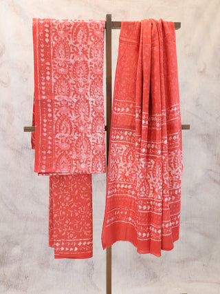 Red HBP Cotton Dress Material - SRRCDM161