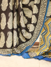 Black HBP Modal Silk Saree - SRBMSS111