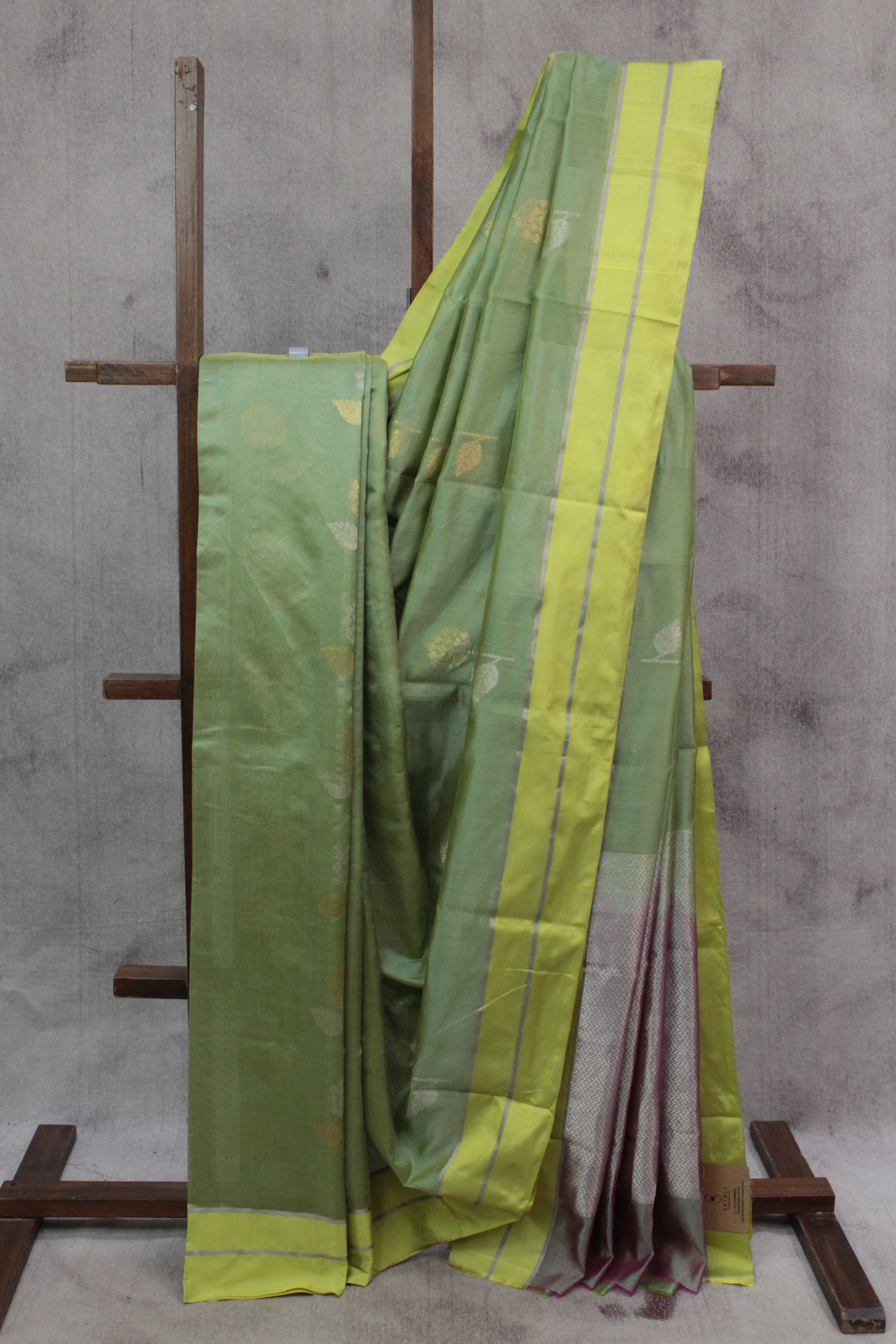 Pista Green Chanderi Silk Saree - SRPGCSS229