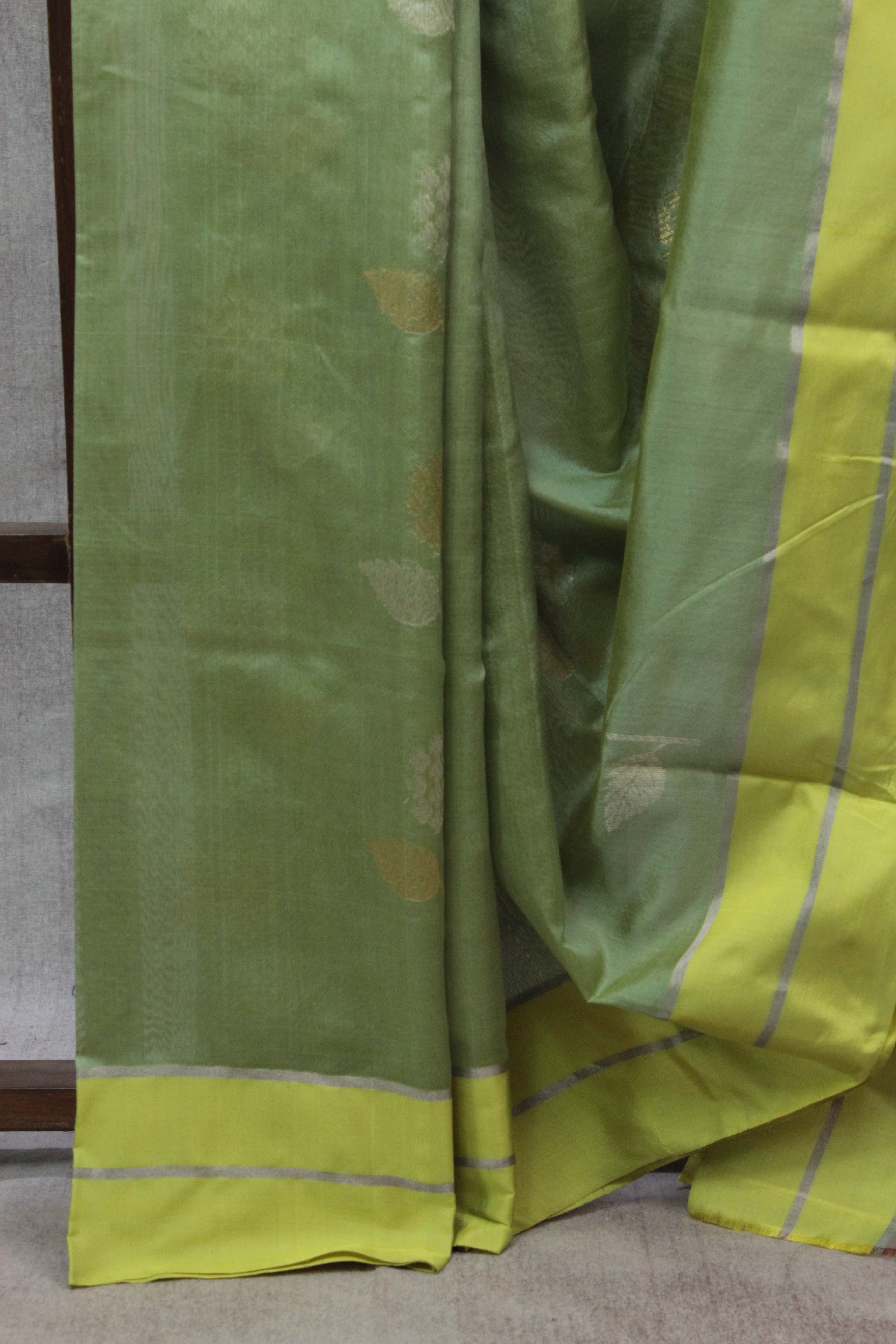 Pista Green Chanderi Silk Saree - SRPGCSS229