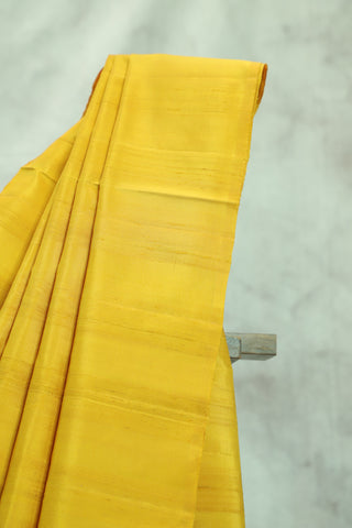 Mustard Yellow Raw Silk Saree With Soft Silk Pallu - SRMYRSS105