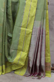 Pista Green Chanderi Silk Saree - SRPGCSS229