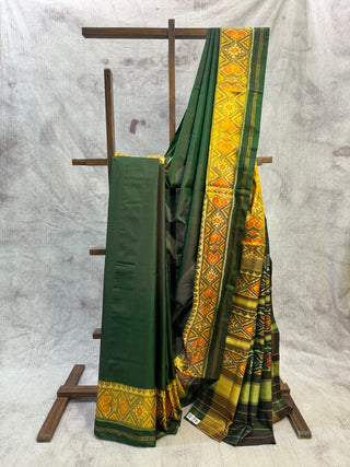 Green Rajkot Patola Silk Saree-SRGRPSS72