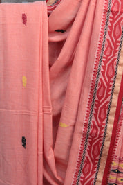 Peach Bengal Cotton Saree - SRPBCS120