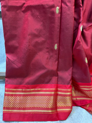 Maroon Silk Paithani Saree-SRMSPS180