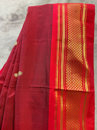 Maroon Silk Paithani Saree-SRMSPS180