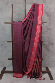 Onion Pink Bengal Cotton Saree - SROPCS115