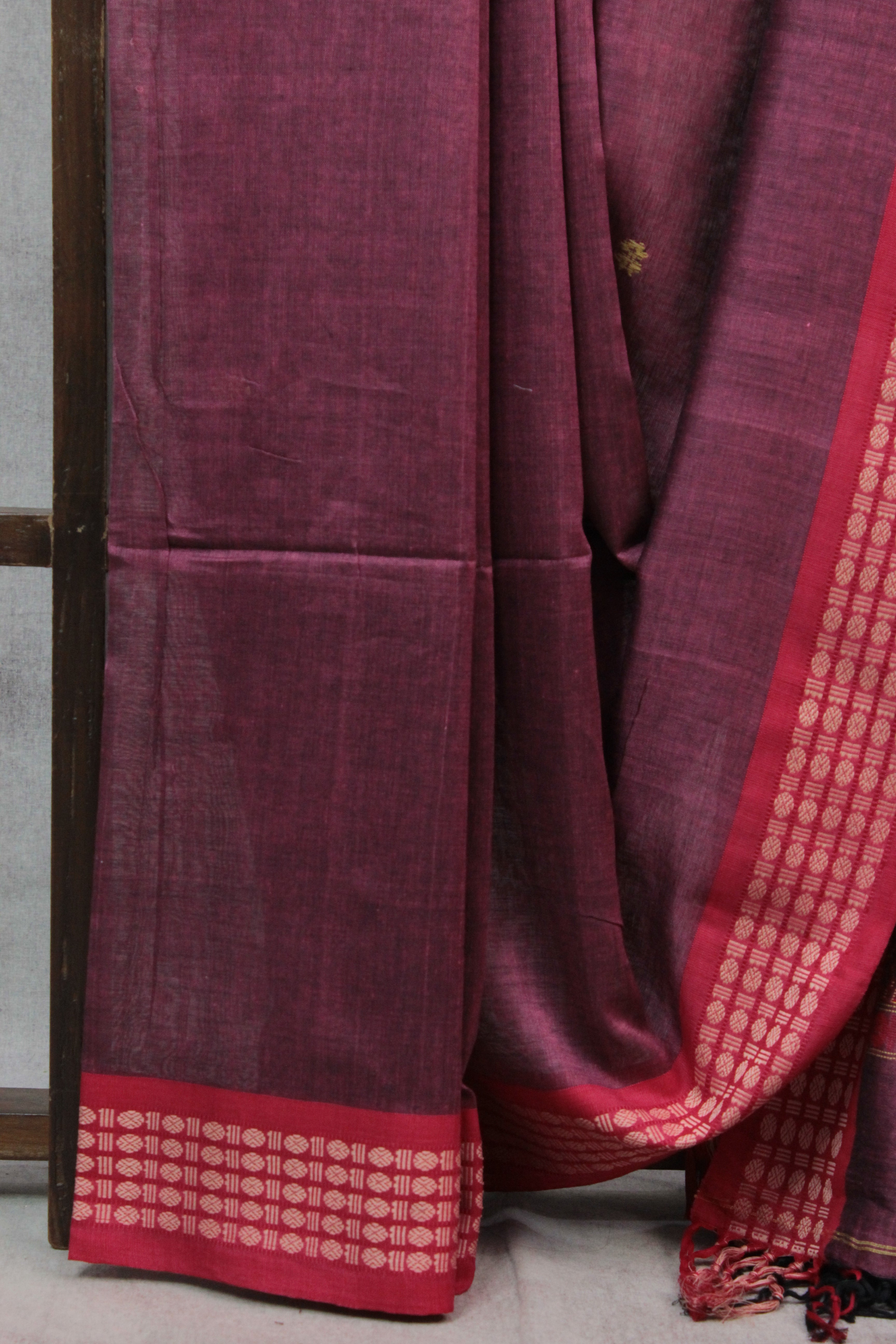 Onion Pink Bengal Cotton Saree - SROPCS115