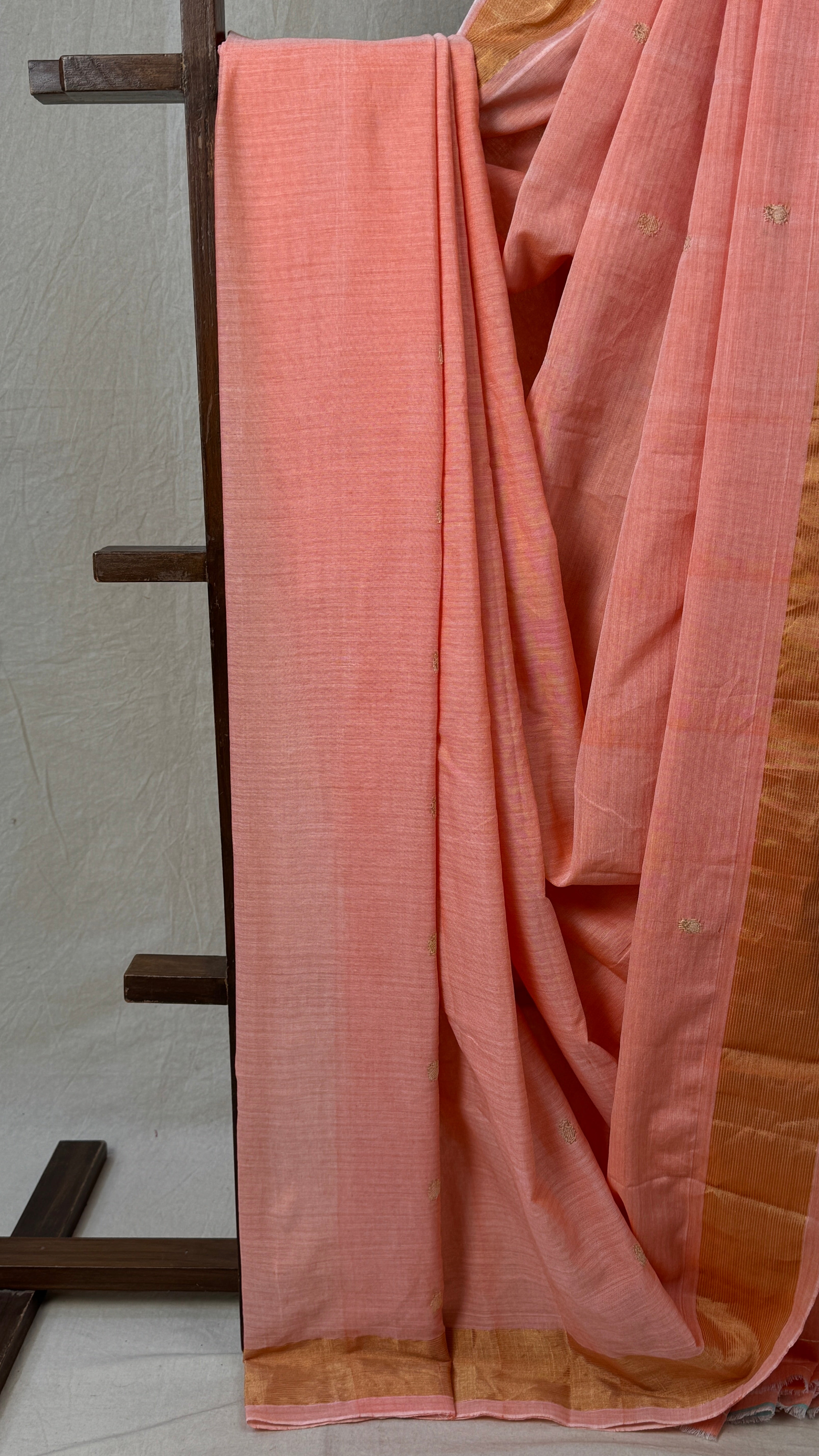 Peach Cotton Paithani Saree - SRPCPS613