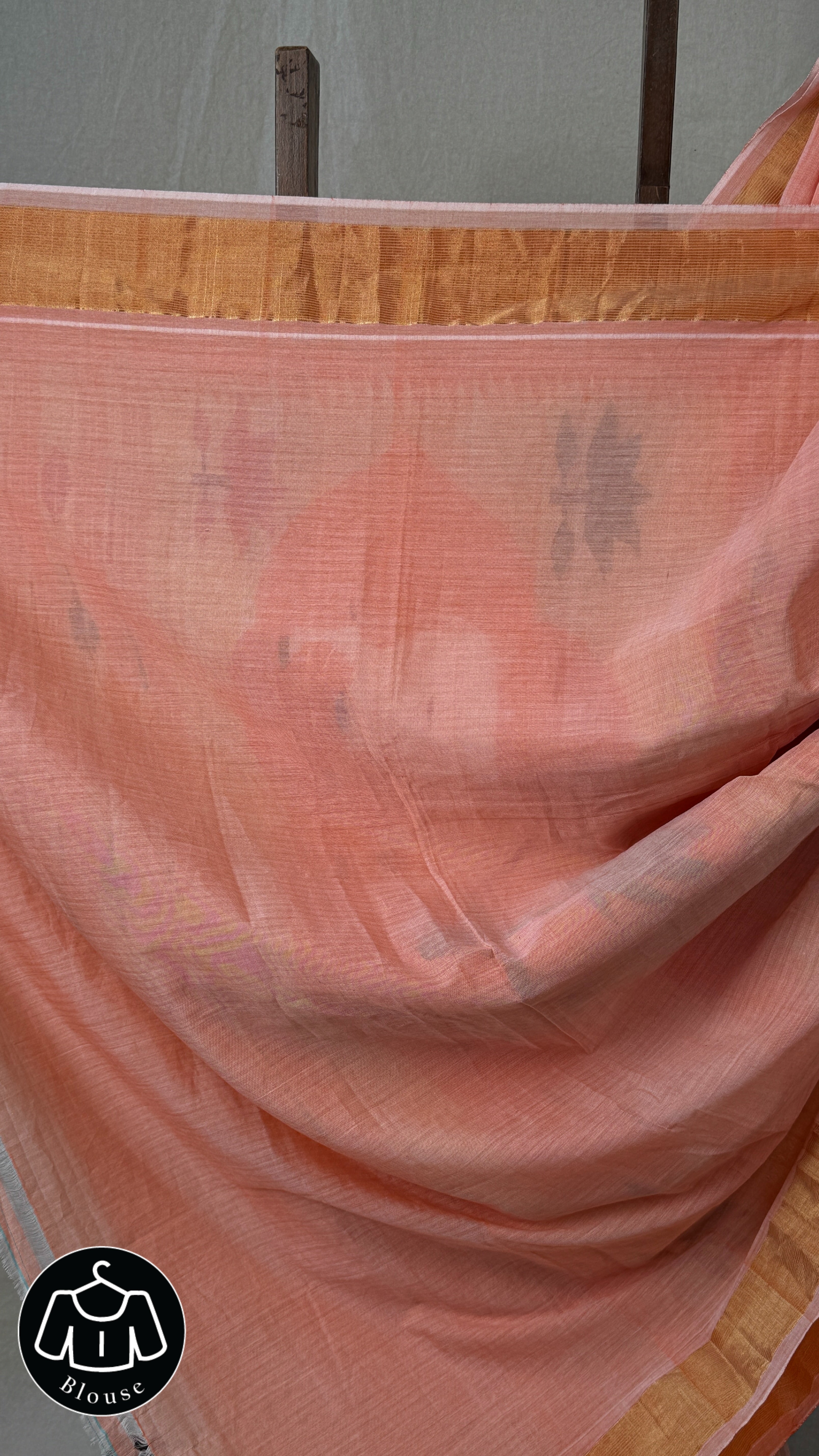 Peach Cotton Paithani Saree - SRPCPS613