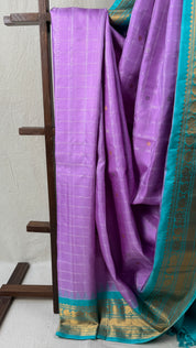 Lavender Gadwal Silk Saree - SRLGSS558
