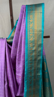Lavender Gadwal Silk Saree - SRLGSS558